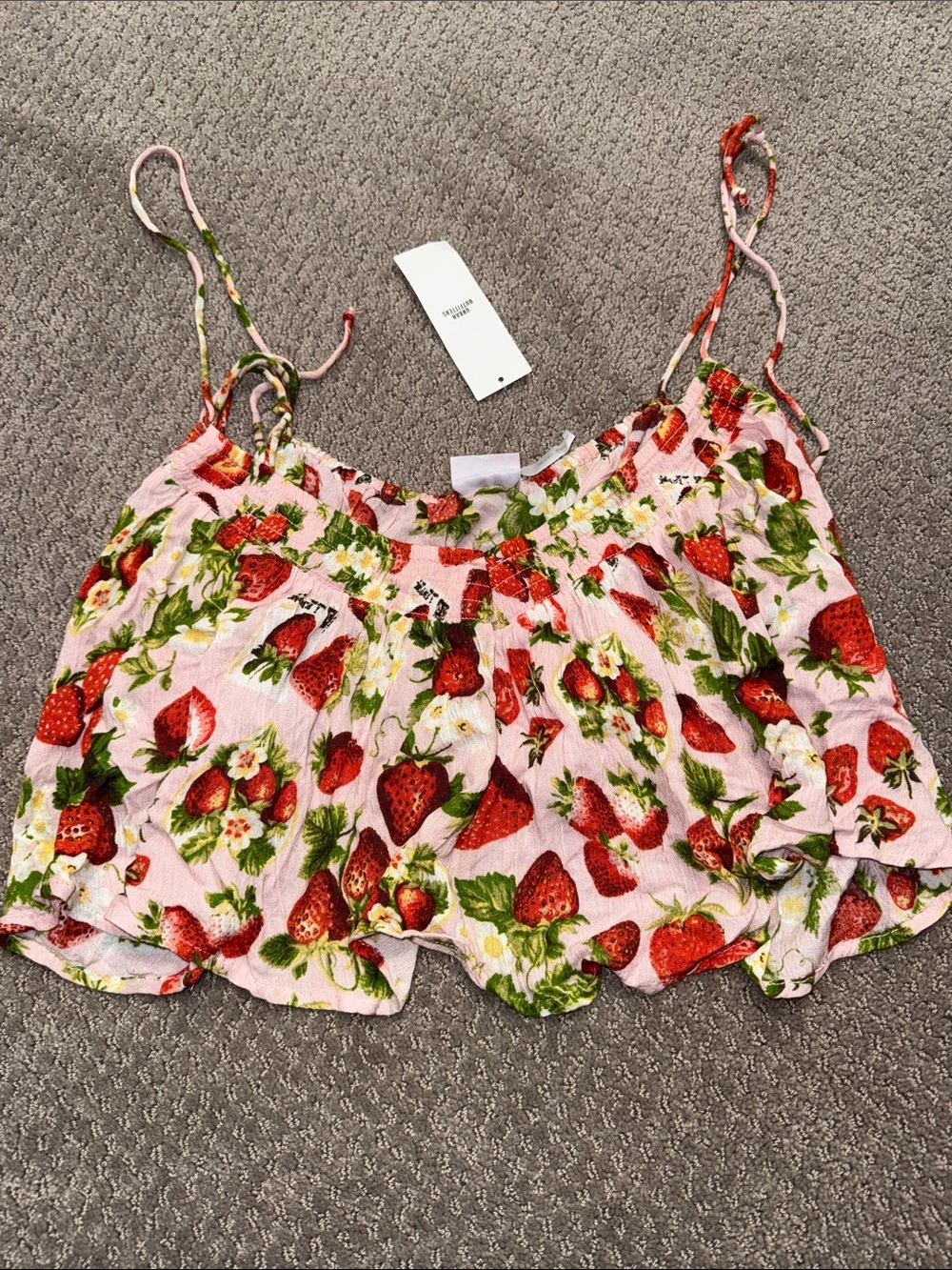 NWT Urban Outfitters Out Fron Under Strawberry Tank Top Size XL